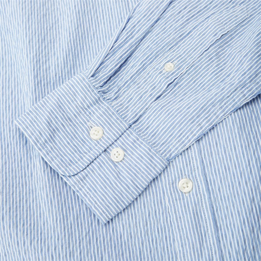 Gant Shirts REG SEERSUCKER STRIPE SHIRT 3240063 RICH BLUE